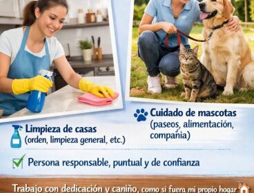 SERVICIO DE LIMPIEZA Y CUIDADO DE MASCOTAS