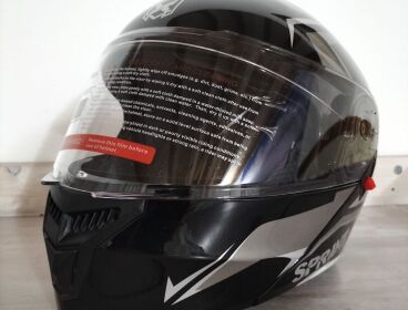 CASCO INTEGRAL NEGRO BRILLANTE